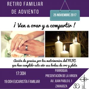 Retiro de Adviento noviembre 2017 @ Parroquia Presentación de la Virgen | Zaragoza | Aragón | España